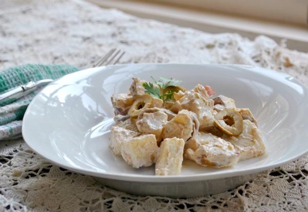 Potato Salad With Olives and Jalapenos. Photo by Andi of Longmeadow Farm