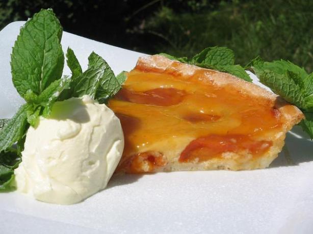 Tarte Aux Abricots - Glazed French Apricot Tart With Almonds. Photo by The Flying Chef