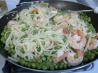 Garlic Shrimp and Peas With Linguine. Recipe by JackieOhNo!