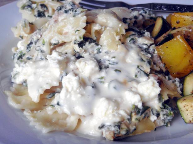 Greek Spinach Pasta Bake. Photo by Lori Mama