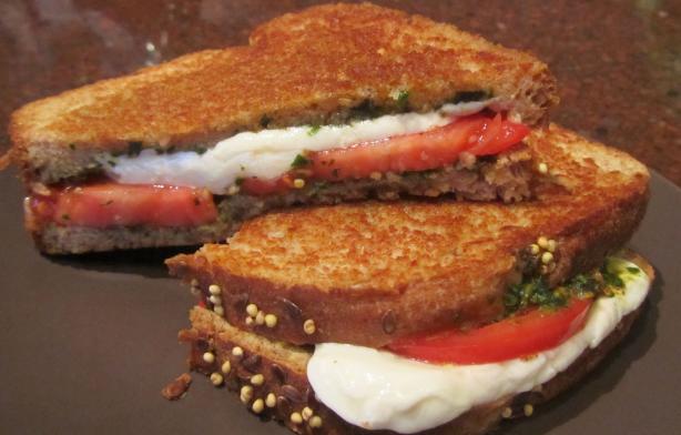 Tomato, Mozzarella & Pesto Panini. Photo by Rita~