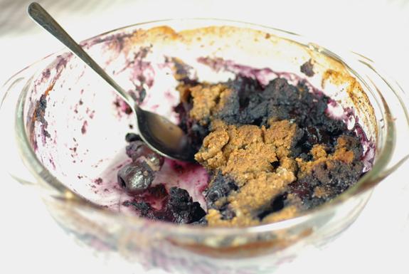 Gluten Free Blueberry Cherry Crumble. Photo by Elana's Pantry