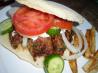 Mediterranean Lamb Burger With Greek Garnishes. Recipe by Chef mariajane