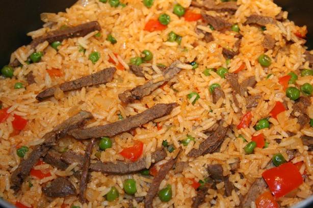 Hungarian Rice With Meat (Husos Rizs). Photo by Chef #489776