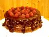 Chocolate Pecan Torte With Raspberry Cream & Chocolate Glaze. Recipe by Wish I Could Cook