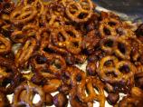 Spiced Glazed Nuts and Pretzel Mix