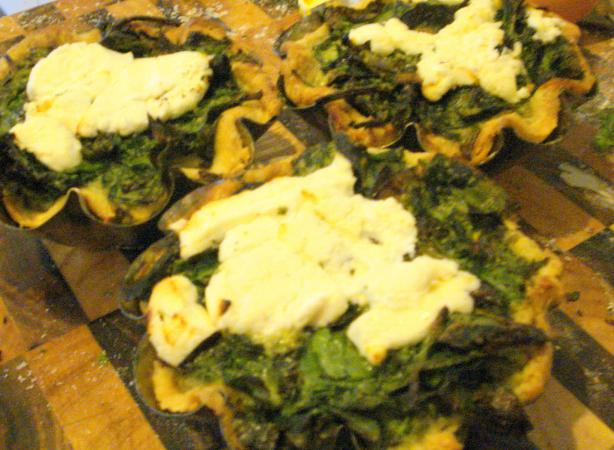 Little Wild Sorrel and Herb Tarts With Melted Goat's Cheese. Photo by djmastermum