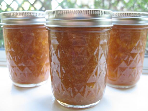 Peach & Rhubarb Jam. Photo by Lisa Clarice