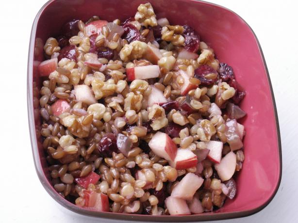 Wheat Berry Salad With Red Fruit. Photo by JanuaryBride