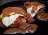 Fried Grit Cakes With Eggs and Tomato Gravy. Recipe by breezermom