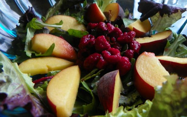 Cote D'azur Fruit and Greens Salad With Honey Lemon Dressing. Photo by Baby Kato