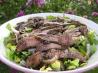 Balsamic Skirt Steak, Fresh Greens, Pea & White Bean Puree