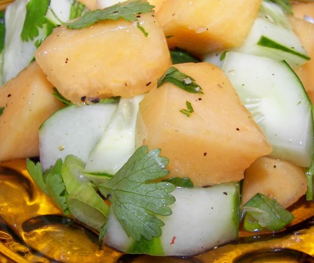 Cantaloupe and Cucumber Salad. Photo by Baby Kato