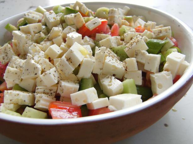Greek Cucumber Summer Salad. Photo by Lalaloula