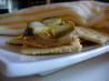 Saltine With Peanut Butter, Mustard and Pickle. Recipe by Chef #969121