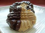 White Lily Chocolate Dipped Peanut Butter Cookies