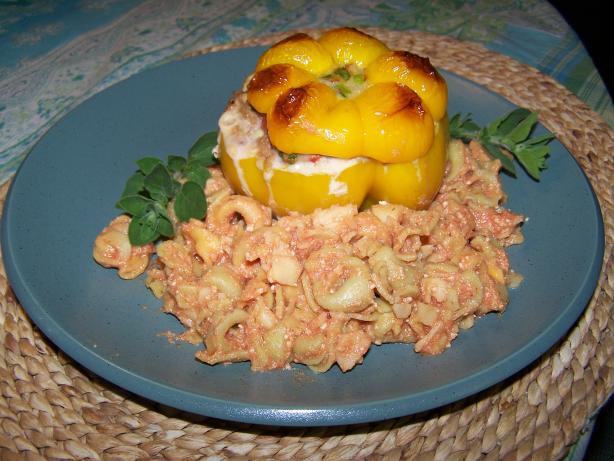 Stuffed Peppers With Tortellini. Photo by Chef PotPie