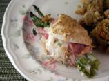 Asparagus-Stuffed Chicken Cordon Bleu With a Creamy Wine Sauce
