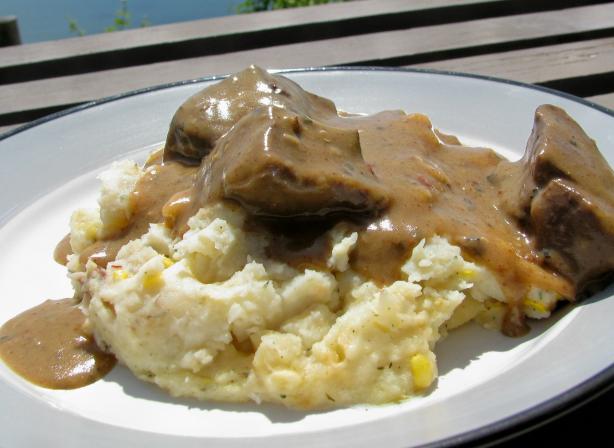 Tex-Mex Beef Pot Roast With Corn-Chipotle-Cilantro Mashed Potato. Photo by lazyme