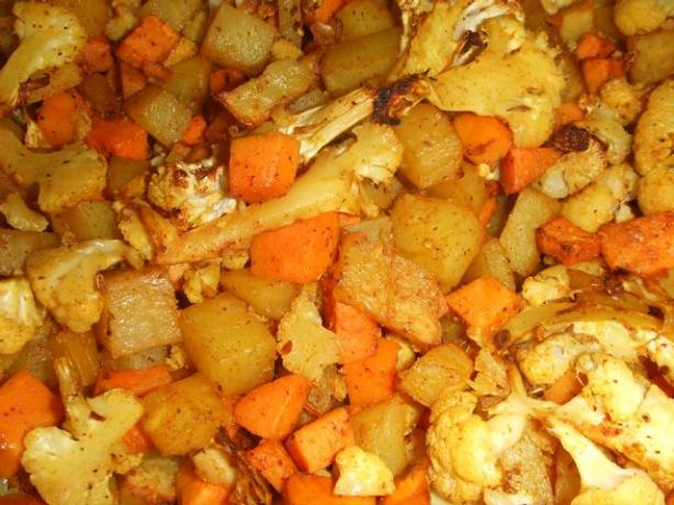 Spicy Potatoes & Cauliflower. Photo by BayLeigh Ann