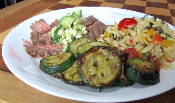 Seasoned Zucchini in a Skillet Seasoned Zucchini in a Skillet
