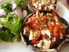 Grilled Portobellos With Pesto, Tomatoes and Feta. Recipe by FolkDiva