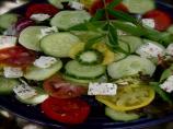Tomato, Cucumber and Feta Salad With Lemon Verbena