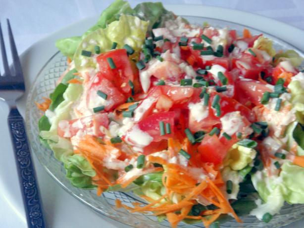 Boston Lettuce Salad With Creamy Orange Shallot Dressing. Photo by Lori Mama