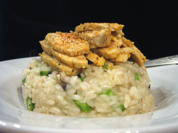 Mushroom Asparagus Risotto With Crisped Chicken. Photo by ~Leslie~