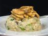 Mushroom Asparagus Risotto With Crisped Chicken