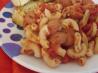 Noodles, Tomatoes and Hot Dogs. Recipe by Dissie