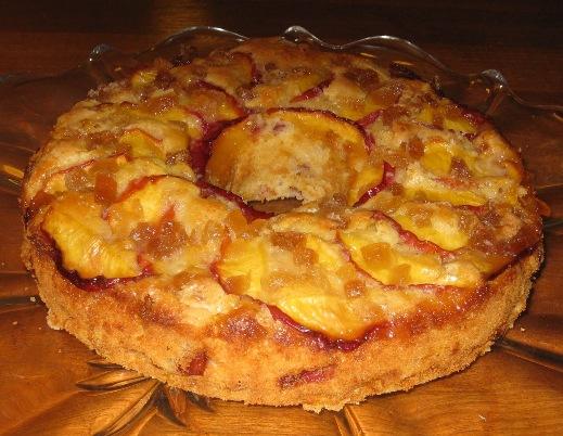 Fresh Nectarine-Ginger Cake. Photo by BarbryT