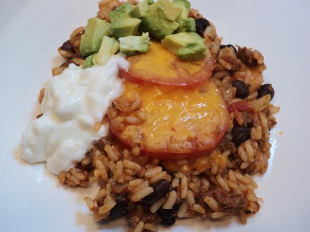 Mexican Rice Casserole With Ground Beef. Photo by Nif