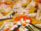 Medley of Oven Roasted Veggies With Lime Juice and Feta Cheese