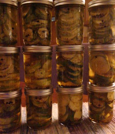 Sliced, Spiced and Iced Refrigerator  Sweet  Dill Pickles. Photo by TLC-MO