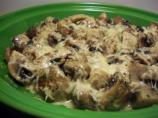 Mushroom Gratin With Asiago Cheese
