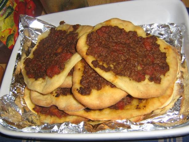 Lahma Bajeen - Meat Pies. Photo by Jamilah's Kitchen
