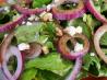 Greens With Feta and Red Onions. Recipe by Lori Mama