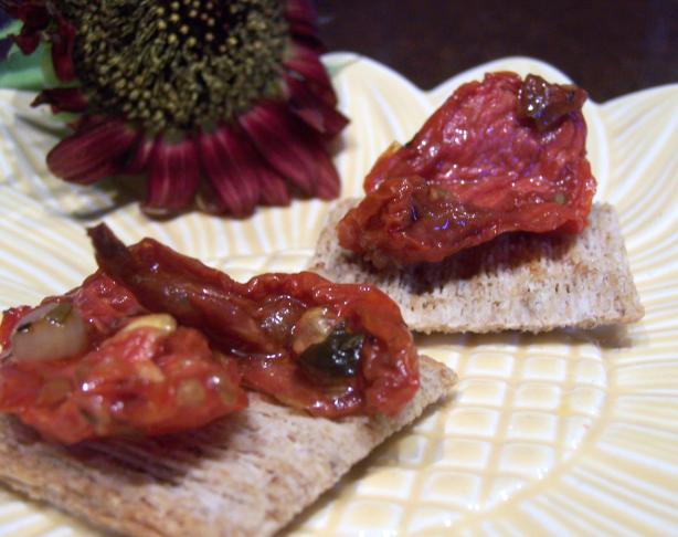 Garlic Tomatoes With Herbs and a Hint of Walnuts.. Photo by Rita~