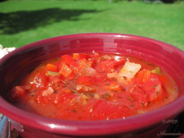 Creole Tomato Soup (Low Fat). Photo by Annacia