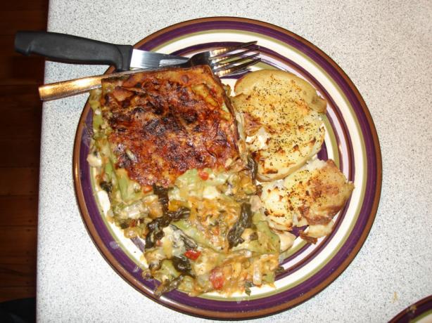 Store Cupboard Spinach & Salmon Lasagne. Photo by Bondnz