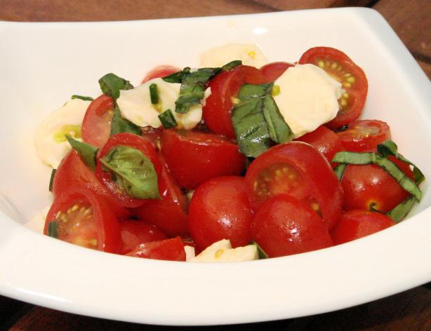 Grape Tomato and Cheese Curd Salad. Photo by Boomette