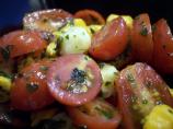Grape Tomato and Cheese Curd Salad