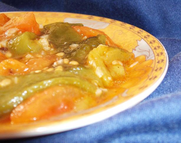 Felfel B'tomatish - Algerian Pepper & Tomato Salad. Photo by Um Safia