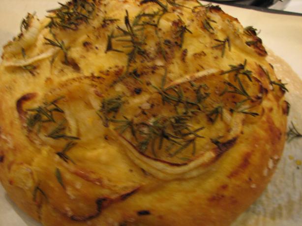 Onion and Rosemary Focaccia (No-Knead). Photo by Galley Wench