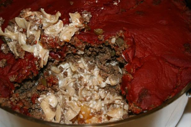 Elegant Tomato-Beef Casserole. Photo by Kymmarie