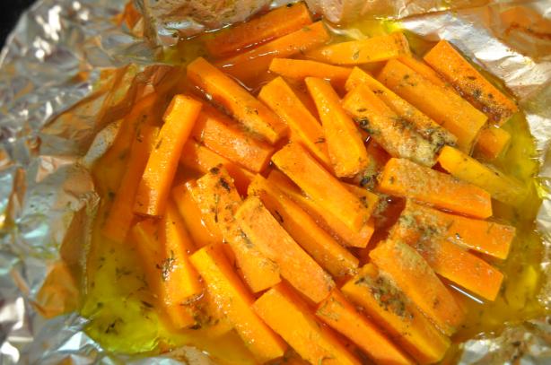 Baked Carrots With Cumin, Thyme, Butter and Chardonnay. Photo by I'mPat