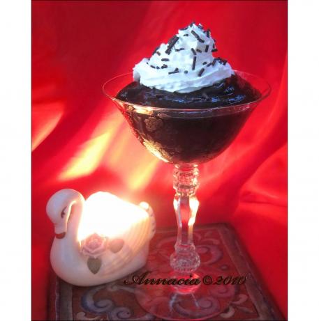 Silly Easy Chocolate Creme De Menthe Pudding. Photo by Annacia