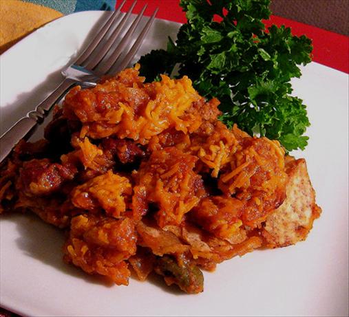 Meatloaf Enchilada Casserole. Photo by Caroline Cooks
