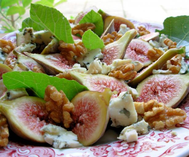 Fresh Figs With Stilton and Walnuts in a Honey Drizzle Dressing. Photo by French Tart